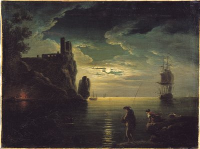 Avondzeegezicht door Claude Joseph Vernet